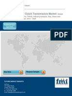 Dual Clutch Transmission Market:: Global Scenario, Trends, Industry Analysis, Size, Share and Forecast, 2014 - 2020