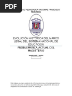 Evolucion Historica Del Marco Legal Del Sistema Educativo