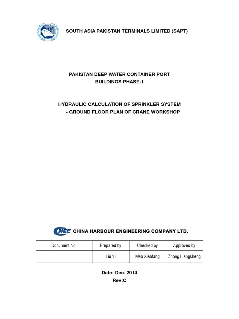 Hydraulic Calculations for Sprinkler System | PDF | Fire Sprinkler ...