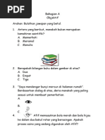 SOALAN SAINS TAHUN 2 UJIAN MAC KSSR 2018 (SEMAKAN)