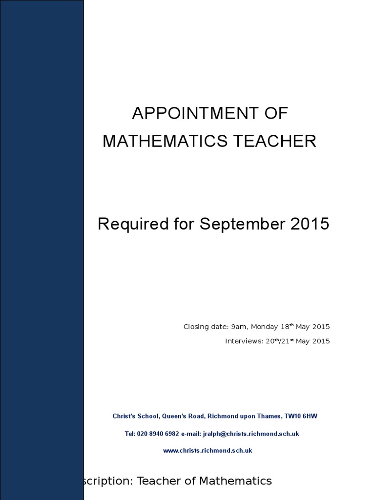 Teacher of Mathematics | PDF | Teachers | Pedagogy