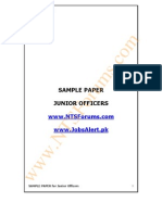 Junior Officer OG-1 Sample Paper