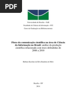 Fluxo da comunicação científica na área de Ciência da Informação no Brasil