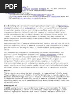 Benchmarking Definition And History Benchmarking Performance