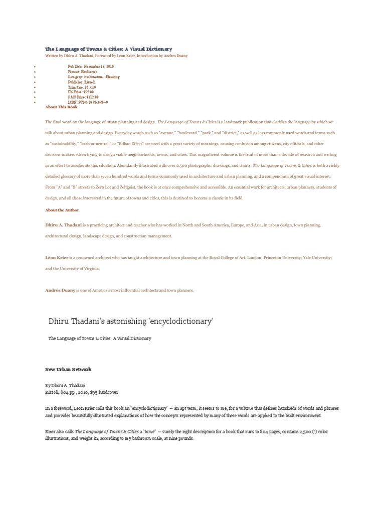 Urban Design Language Explained | PDF | Urban Design | Urban Planning