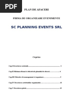 Plan de Afaceri Firma Organizare Evenimente