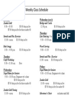 Weekly Class Schedule Modified From C 4-30-15