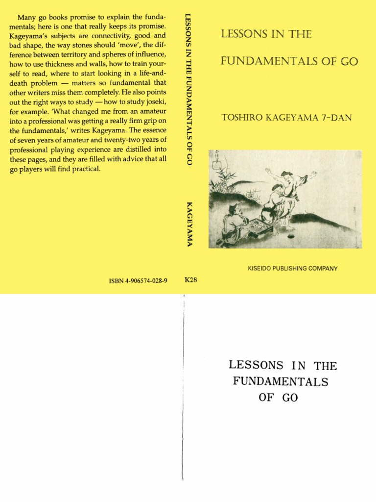 (Baduk Igo Weiqi) Toshiro Kageyama Lessons in The Fundamentals of Go