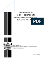 APEGBC Guidelines Geotechnical Engineering Services For Building