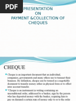 Presentation ON Payment &collection of Cheques