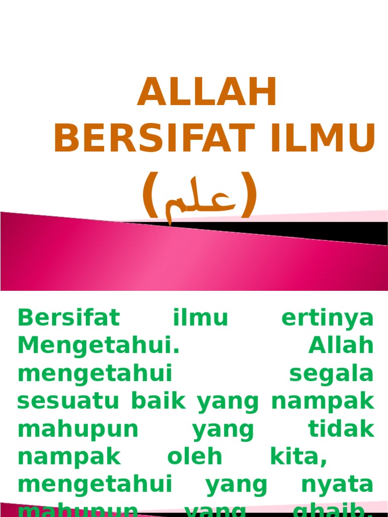 Allah Bersifat Ilmu Tahun 5