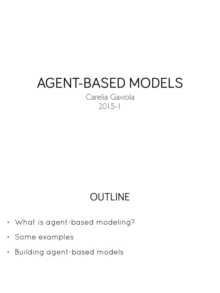 6 Modelos Basados en Agentes PDF Experiment Agent Based Model