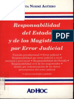 Aguero, Mirta n. - Responsabilidad Del Estado y Los Magistrados Por Error Judicial