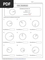 Circumference Radius Easy1