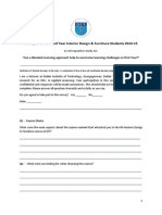 Survey of DIT Second Year Interior Design 2014-15