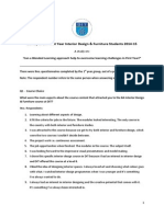 Responses to Survey of DIT First Year Interior Design 2014-15