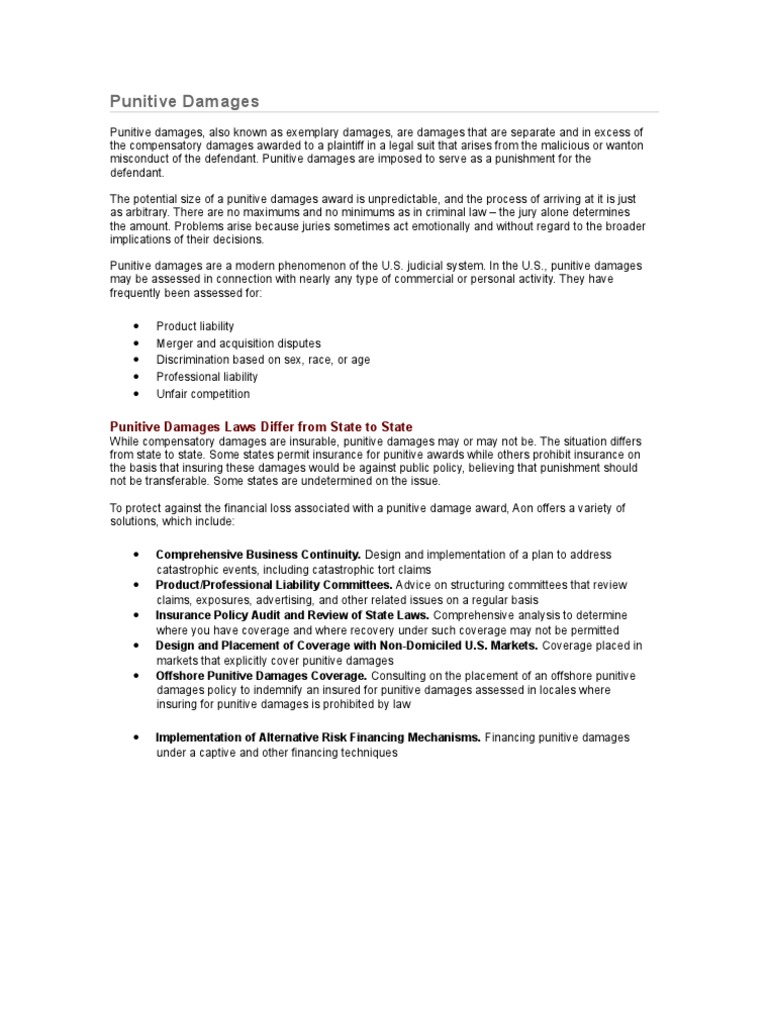 Understanding Punitive Damages | PDF | Punitive Damages | Damages