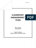 Classroom Management Plan Psii