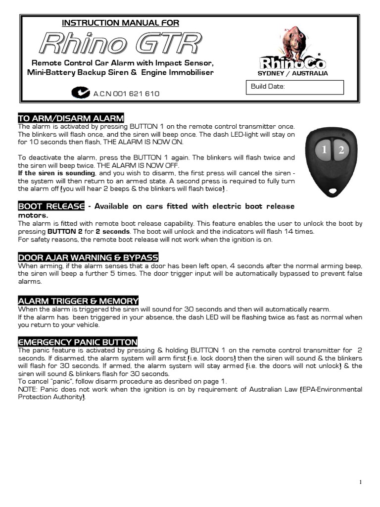 Rhino Alarm Wiring Diagram - WORKINGMUSLIMAH