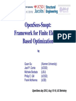 Opensees-Snopt: Framework For Finite Element Based Optimization