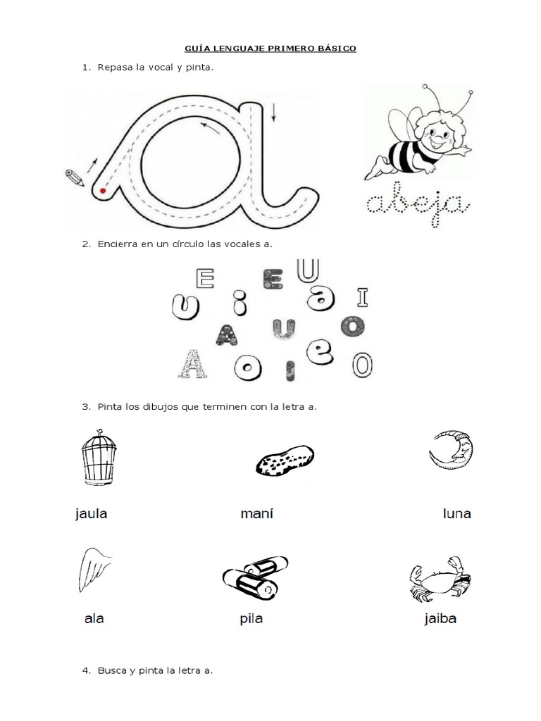 Actividades de Lectoescritura con "A" | PDF