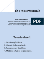Clase 1 Psicopatología, Terminología Básica, Historia, Modelos