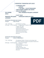 Program Orientasi Tingkatan Satu 2015 (Aturcara)