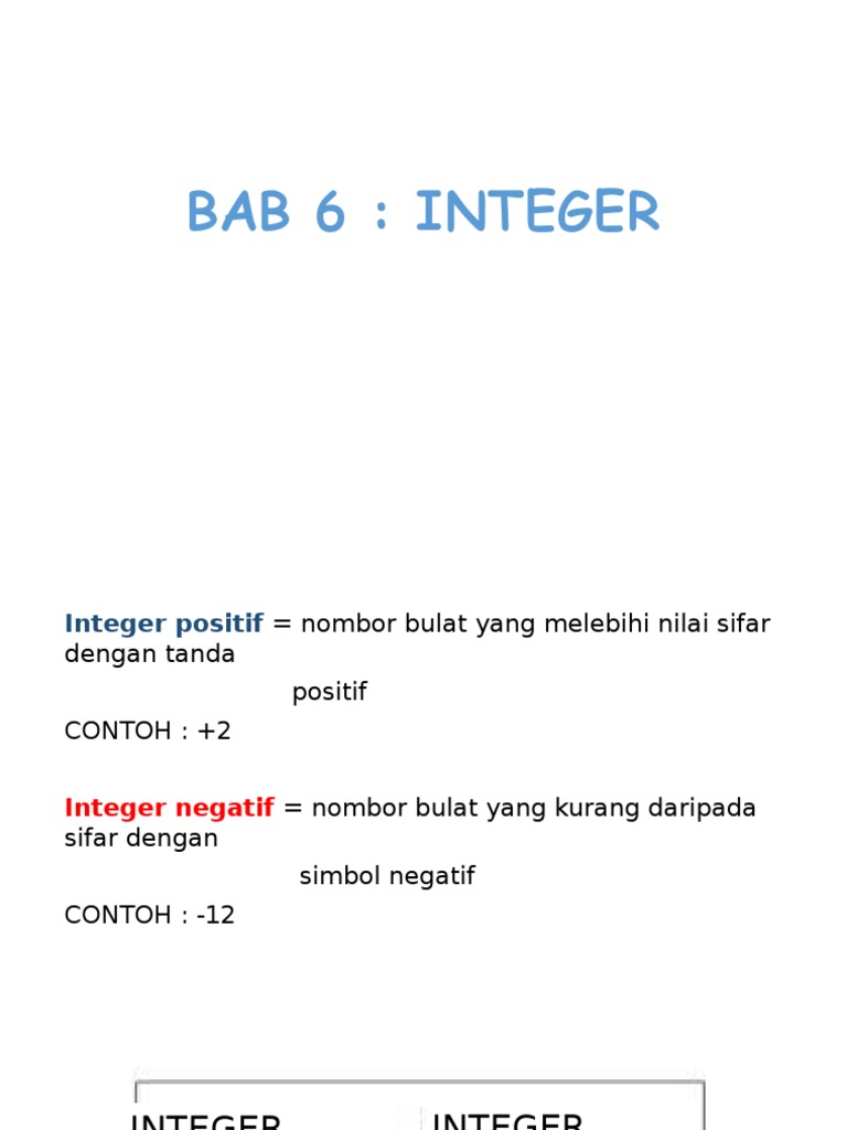 Bab 6 Integer | PDF