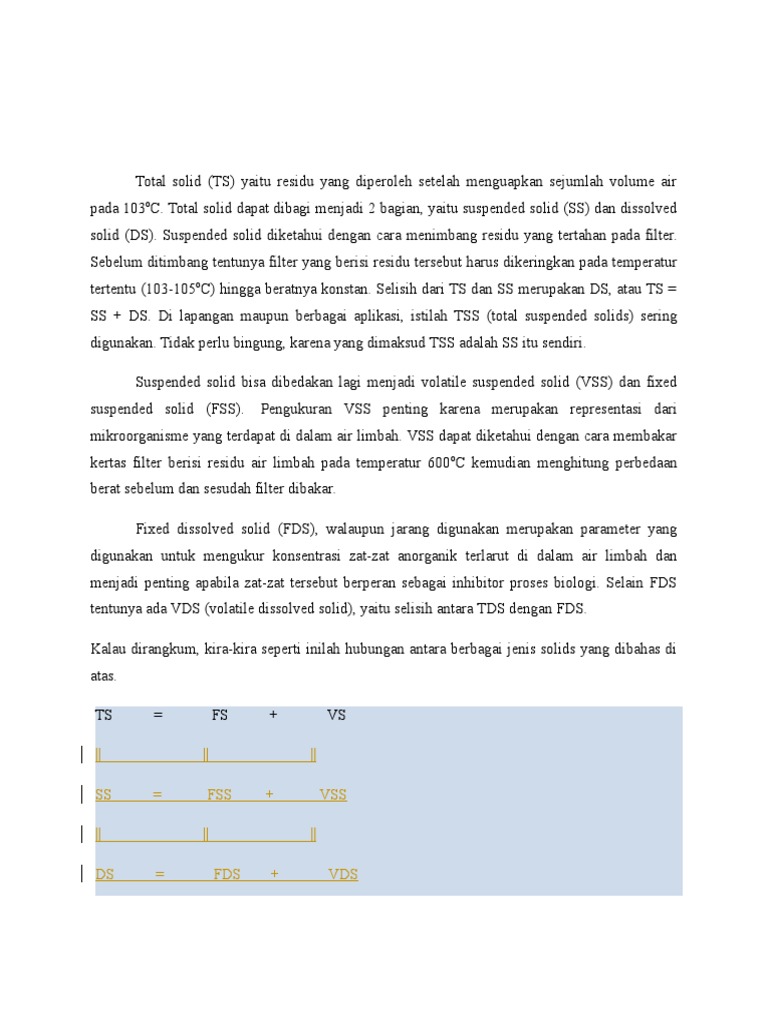 Klasifikasi Solid Dalam Air Pdf