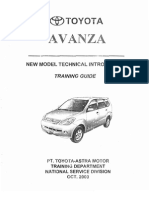 Toyota Avanza - New Model Technical Introduction Training Guide