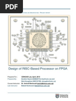 Design of RISC-Based Processor On FPGA: CENG450: C S A - P