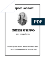 L. Mozart. Minueto 3 Guit