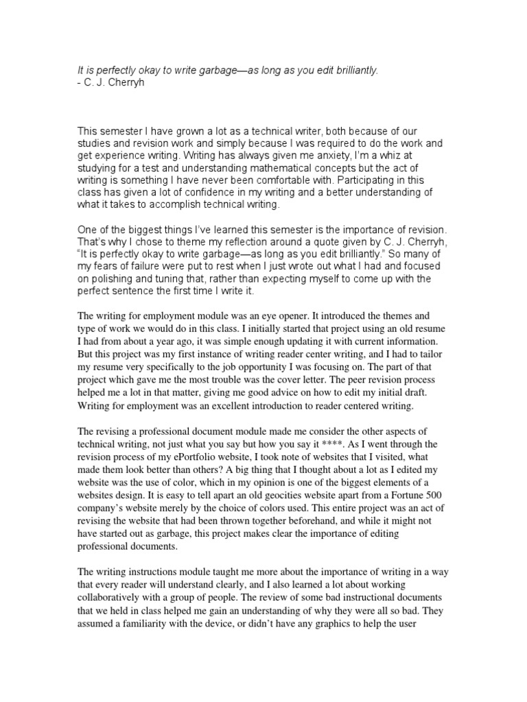 ENGL Final Reflection Draft1 | PDF | Psychological Concepts | Human ...