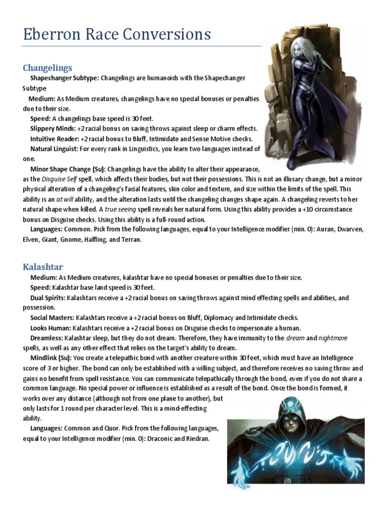 Races Of Eberron Pdf _ Races in Eberron : r/Eberron – RGNM