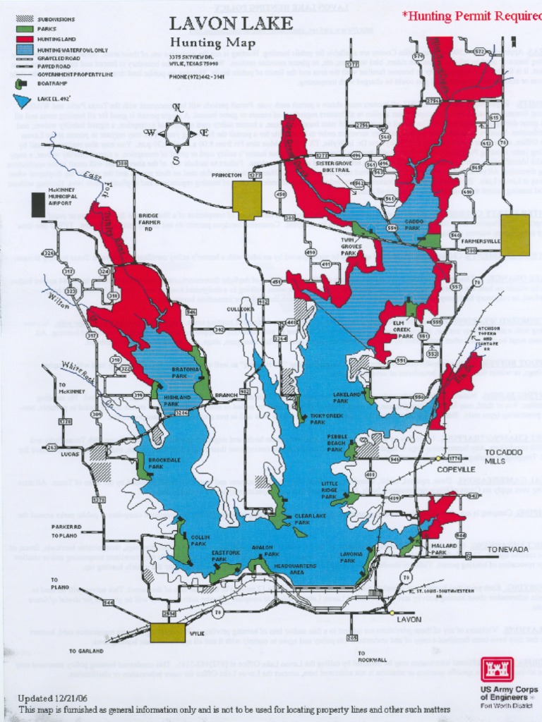 Lavon Lake Hunting Map PDF