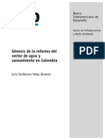 Génesis de La Reforma en Colombia Sector Agua y Saneamiento PDF