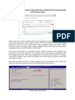 Cara Memperbaiki Windows Yang Tidak Dapat Diinstal Pada Partisi Hardisk GPT Partition Style