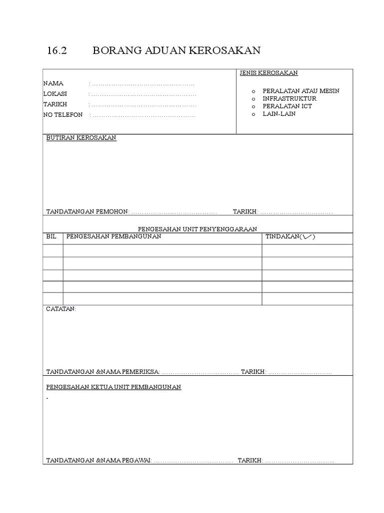 Borang Aduan 16.1 Dan 16.2  PDF