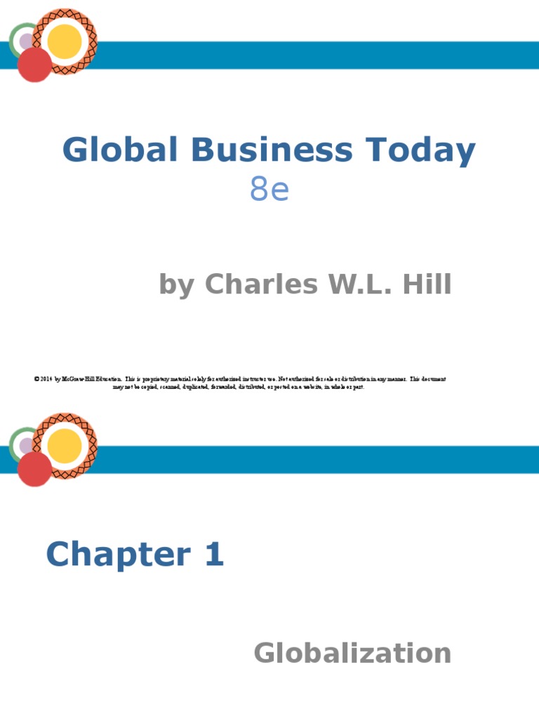 Global Business Today: by Charles W.L. Hill | PDF | Foreign Direct ...