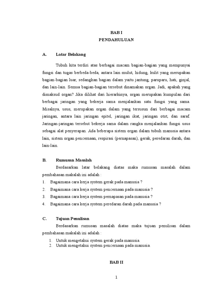 Penjelasan Sistem Pencernaan Pada Manusia Makalah Sistem Organ Pada Manusia 