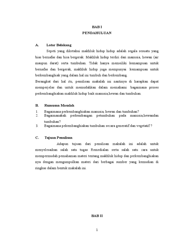 Makalah Perkembangbiakan Makhluk Hidup