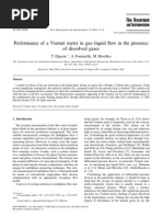 24 Performance of Venturi Meter in Gas-liquid Flow in the Presence of Dissolved Gases