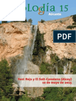 CEMA Font Roja. Dossier. Geolodía 2015. Mayo 2015. Fundación Caja Mediterráneo