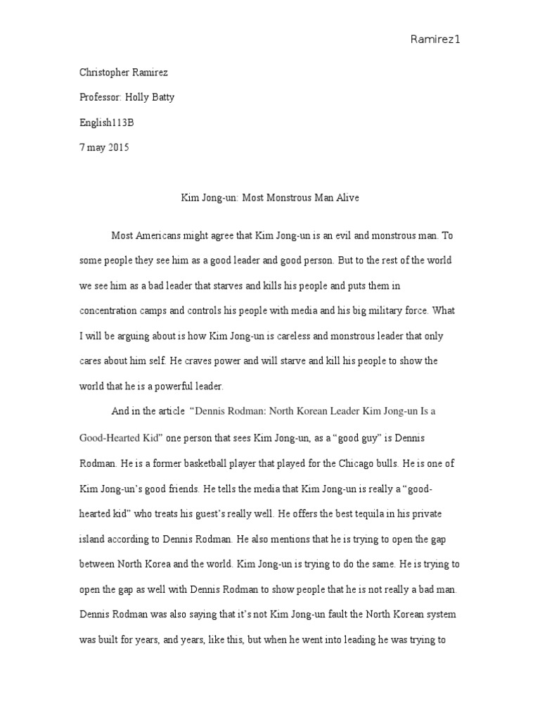 North korea thesis picture