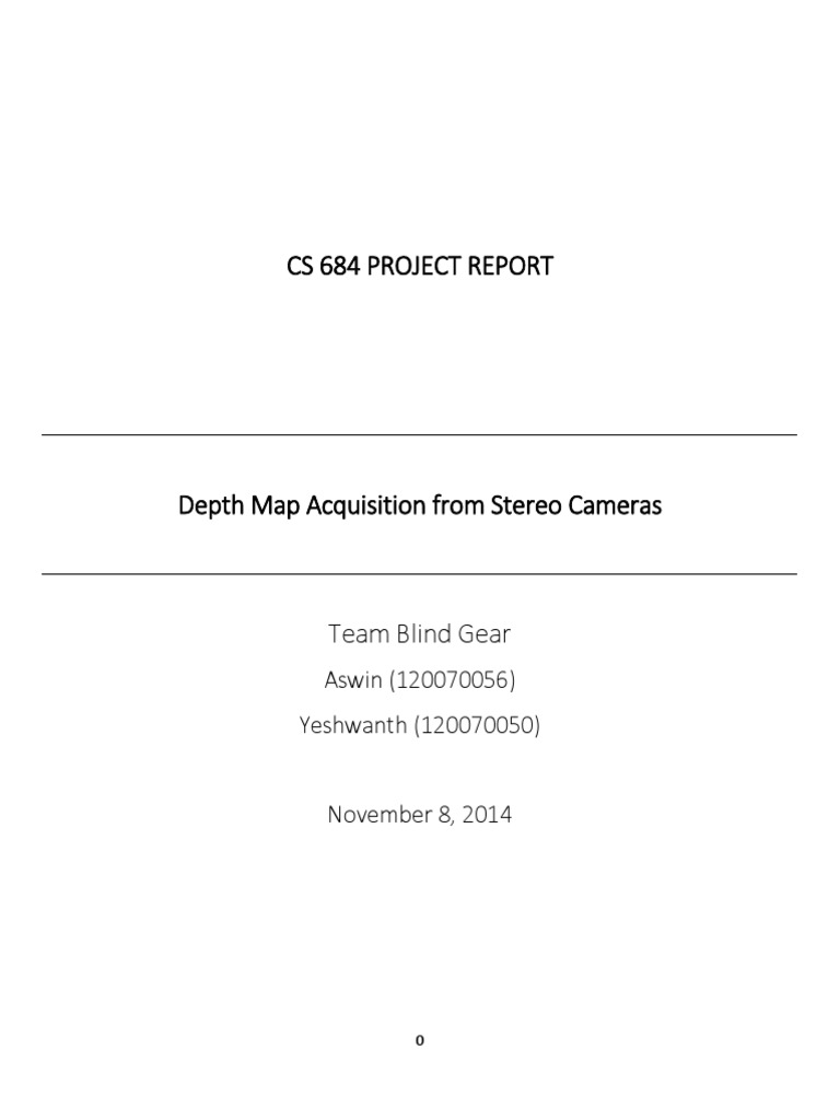 Depth Map from Stereo Cameras Project | PDF | Field Programmable Gate ...