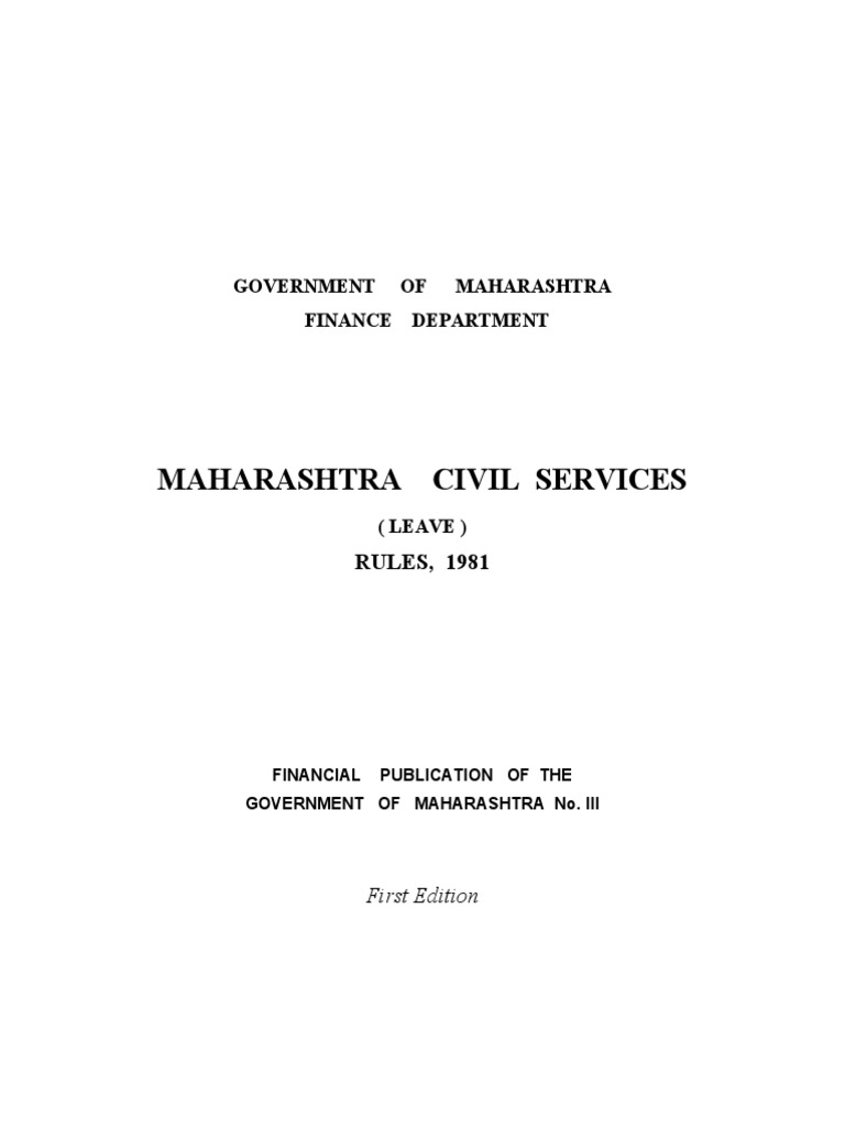 Maharashtra Civil Services Rules PDF United States Foreign Service