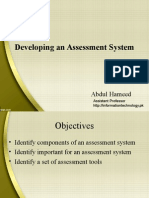 Developing An Assessment System: Abdul Hameed