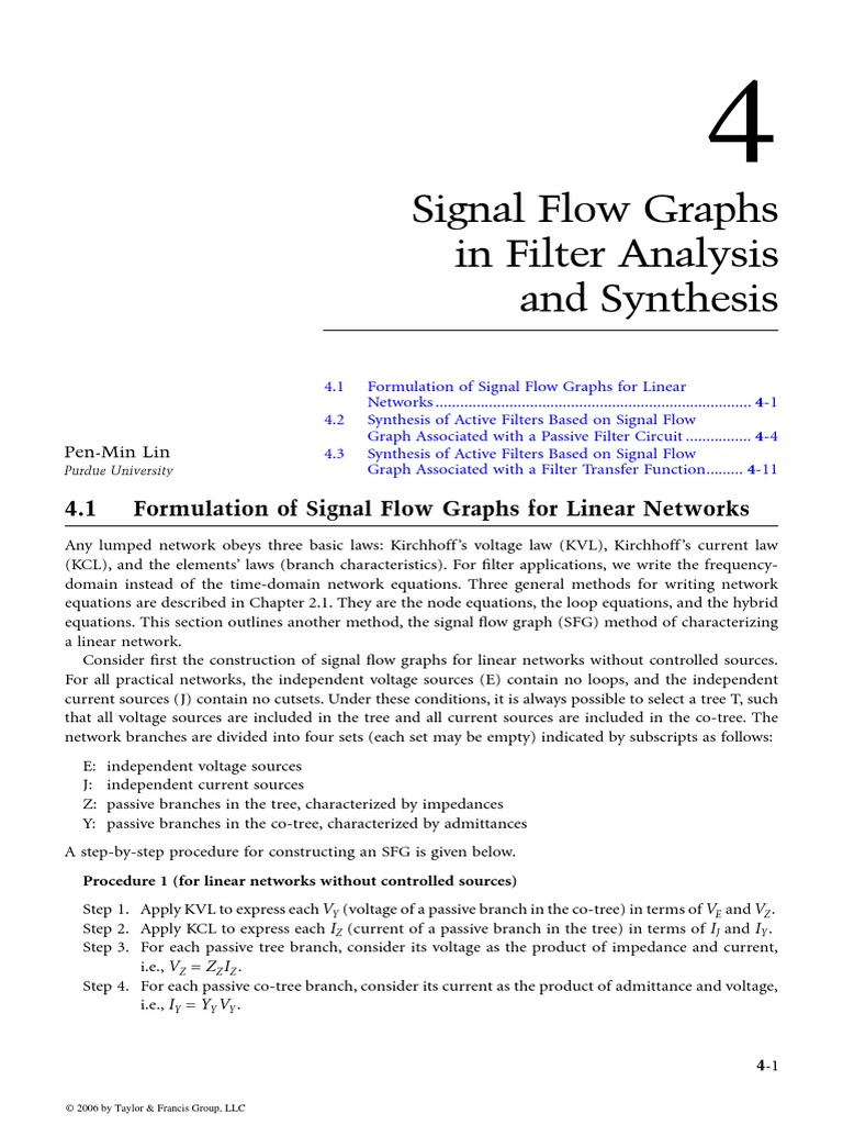 Signal Flow Graphs PDF Electronic Filter Amplifier
