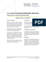 Ace Elite Pi Proposal Form for Technology Professional Liability Apr 2013