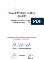 Topic 2 Proteins As Drug Targets: Protein Structure-Chapter 3 Patrick and Part I Corey